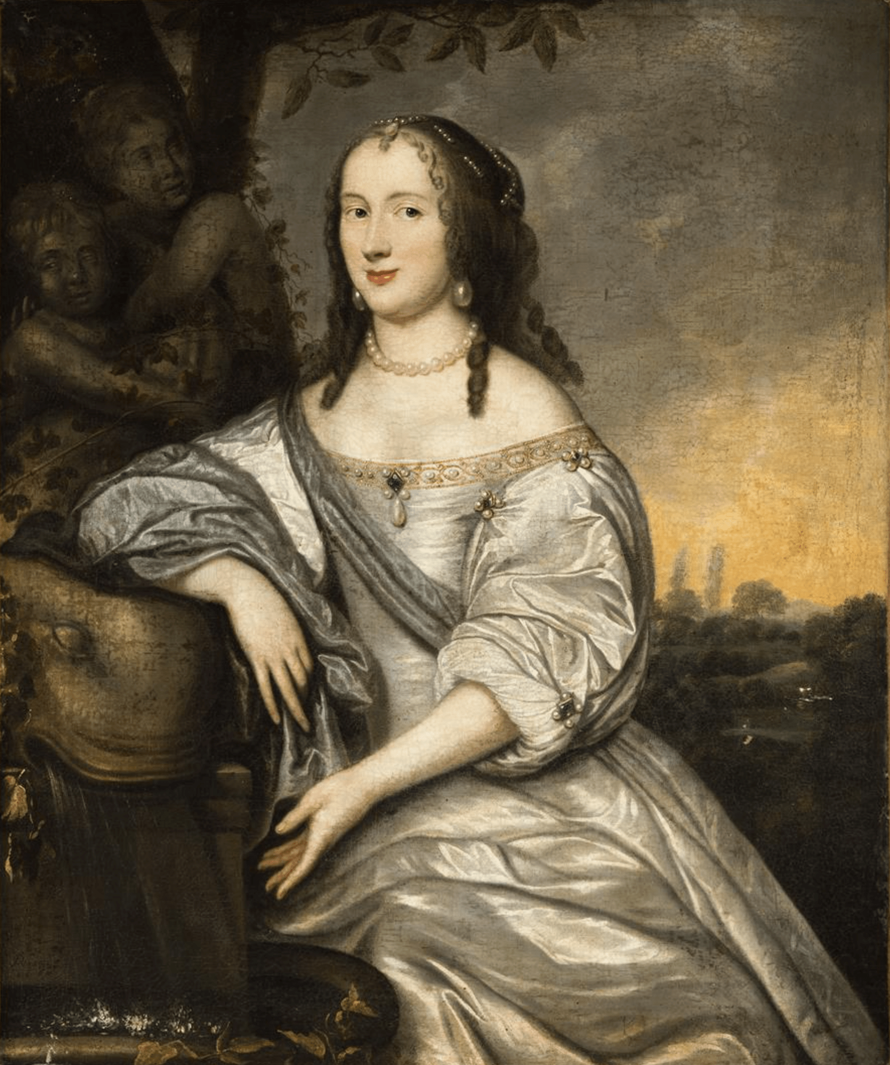 Portret van een dame met parels circa 1660 sp Zilver.nl